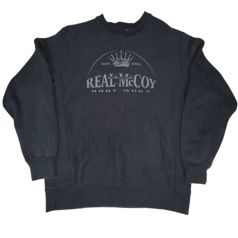 Independent Trading Co Real McCoy Body Worx Sweatshirt Mens Medium Black Graphic