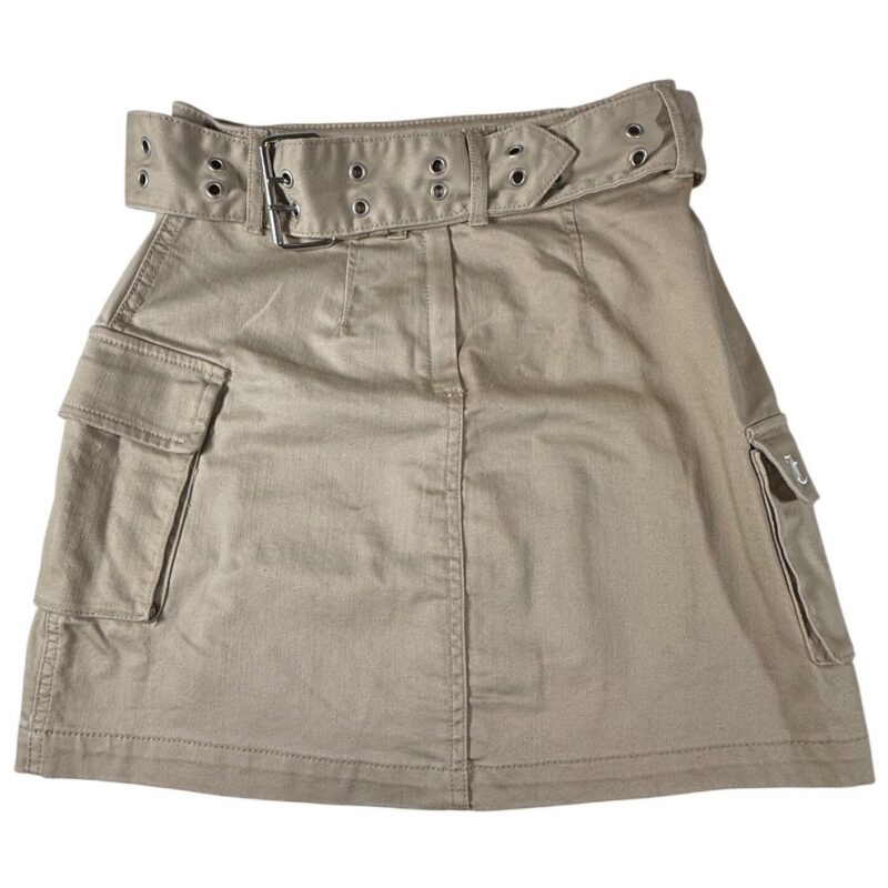 Juicy Couture Women's 26 Khaki Cargo Mini Skirt Belted Y2K Utility Stretch