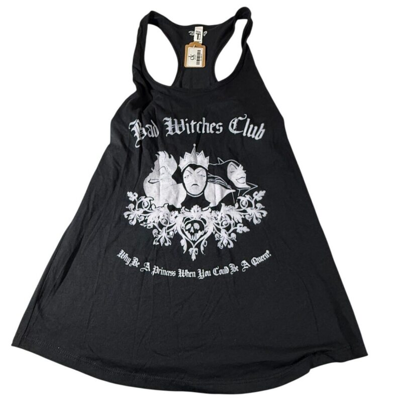 Disney Villains Women's M Bad Witches Club Black Racerback Tank Top NWT